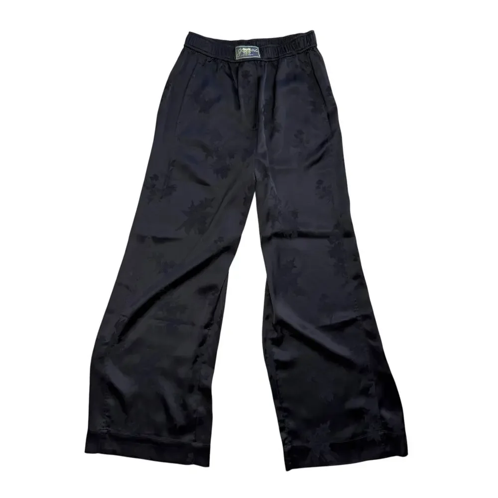 GANNI Black Satin Jacquard Pants XS / 2 - Picture 10 of 16